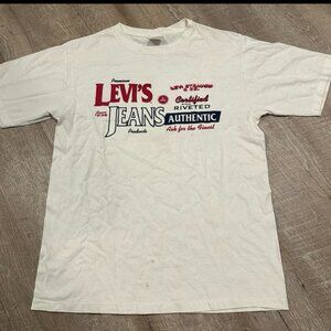 Vintage Single Stitch Levi's White T Shirt - Men's Large